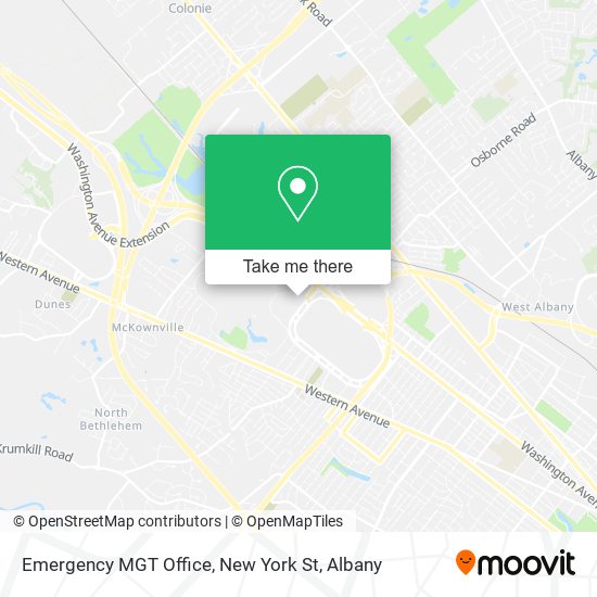 Emergency MGT Office, New York St map