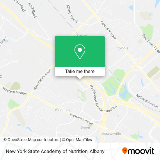 New York State Academy of Nutrition map