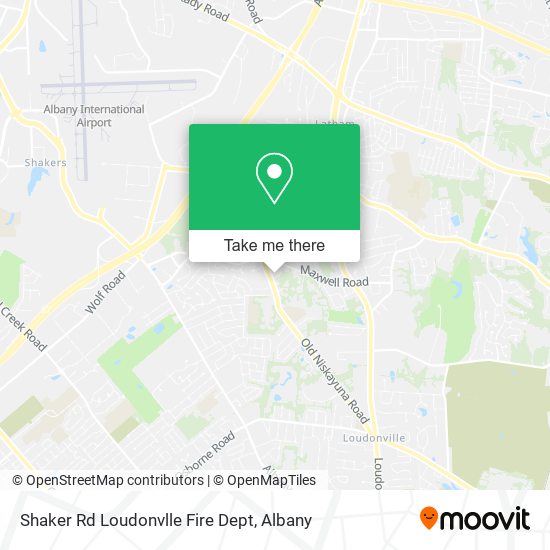 Shaker Rd Loudonvlle Fire Dept map
