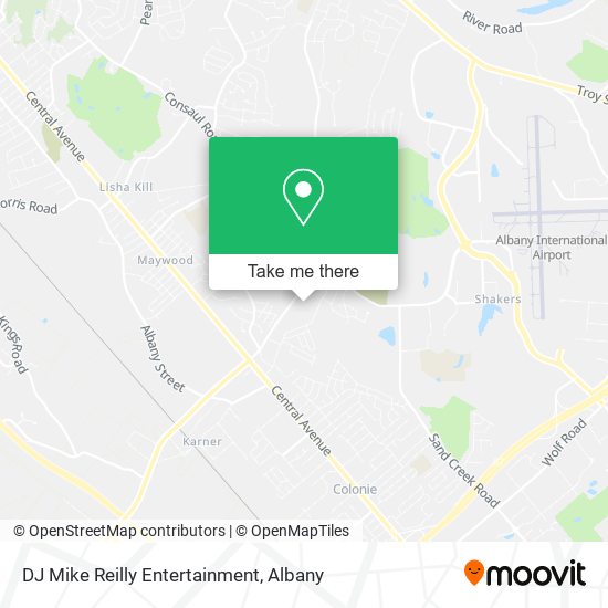 DJ Mike Reilly Entertainment map