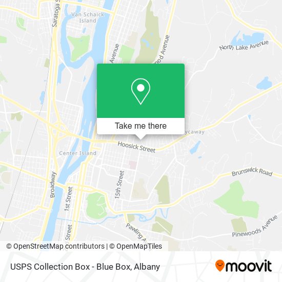 Mapa de USPS Collection Box - Blue Box