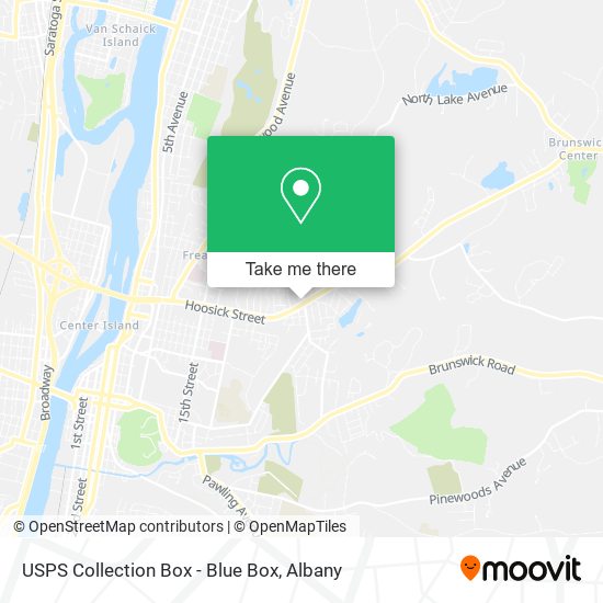 USPS Collection Box - Blue Box map