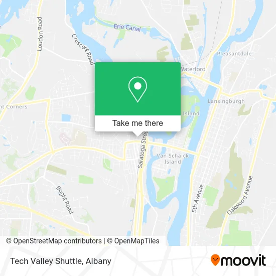 Tech Valley Shuttle map