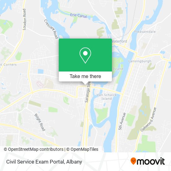 Civil Service Exam Portal map