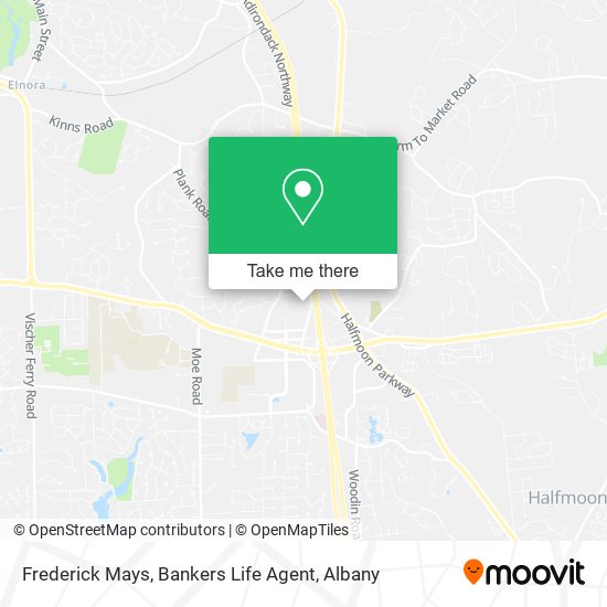 Frederick Mays, Bankers Life Agent map