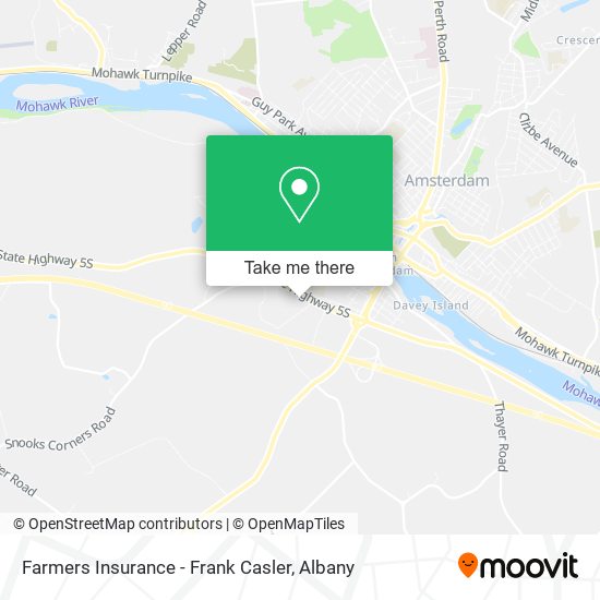 Farmers Insurance - Frank Casler map