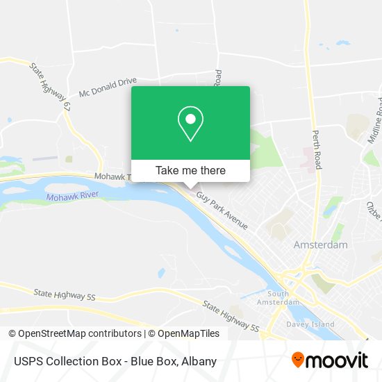 Mapa de USPS Collection Box - Blue Box