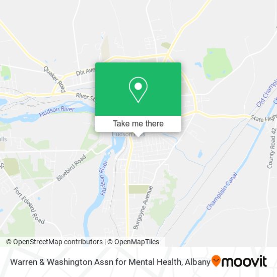 Warren & Washington Assn for Mental Health map