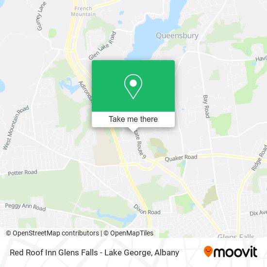 Mapa de Red Roof Inn Glens Falls - Lake George