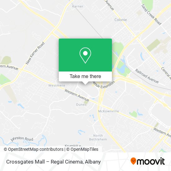 Mapa de Crossgates Mall – Regal Cinema