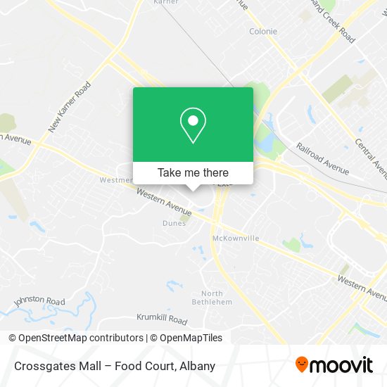 Mapa de Crossgates Mall – Food Court
