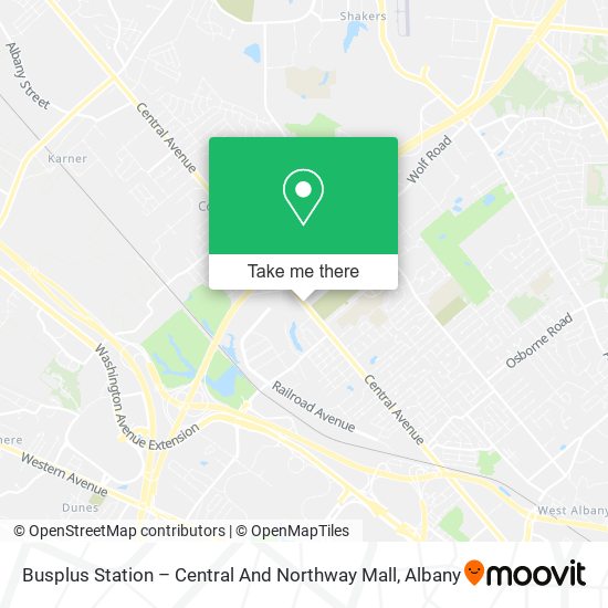 Mapa de Busplus Station – Central And Northway Mall