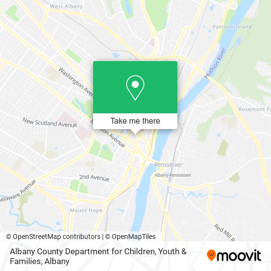 Albany County Department for Children, Youth & Families map