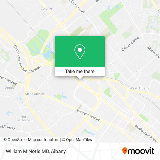 William M Notis MD map