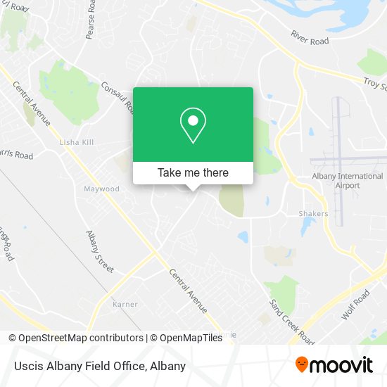 Uscis Albany Field Office map