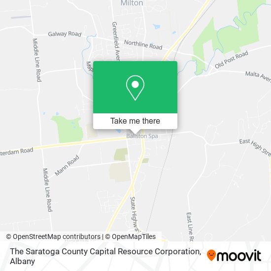 The Saratoga County Capital Resource Corporation map