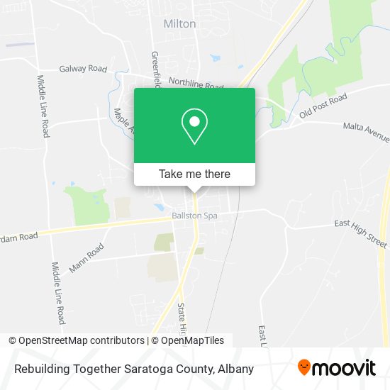 Mapa de Rebuilding Together Saratoga County