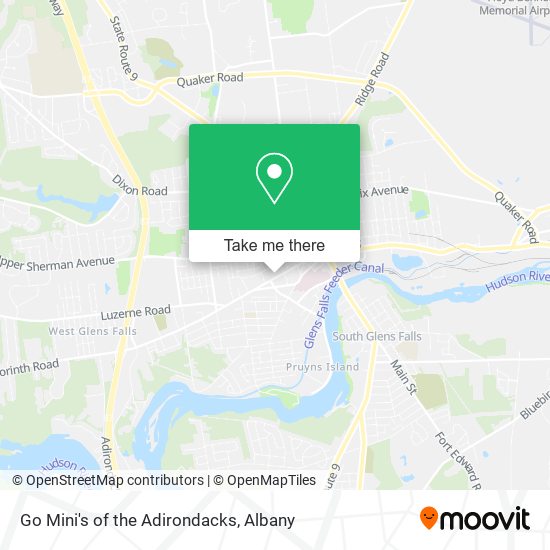 Go Mini's of the Adirondacks map