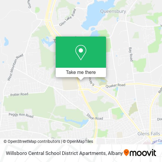 Mapa de Willsboro Central School District Apartments