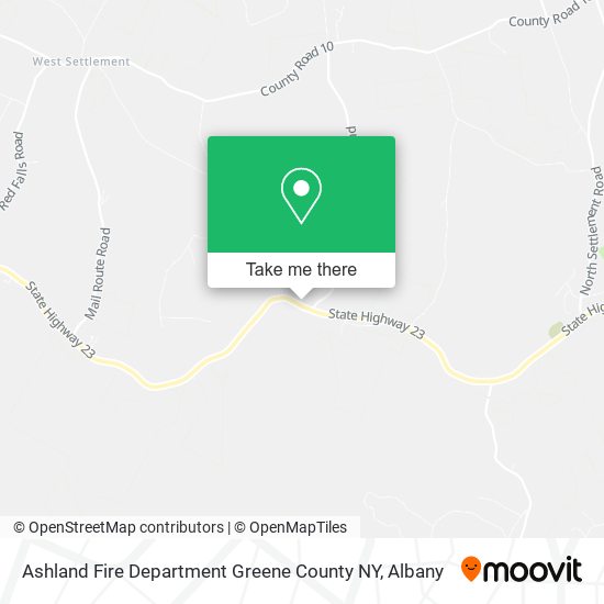 Ashland Fire Department Greene County NY map