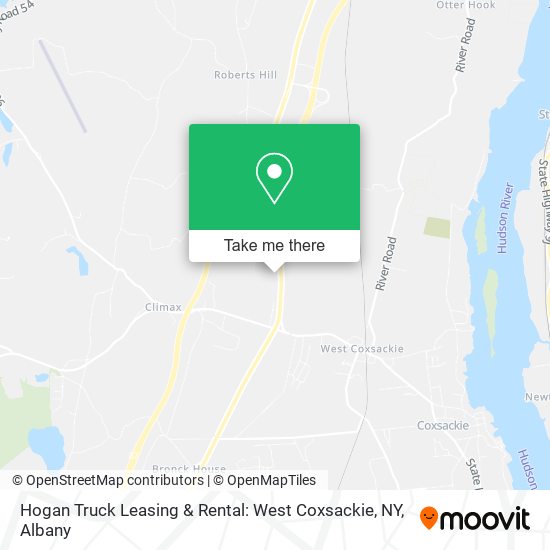 Hogan Truck Leasing & Rental: West Coxsackie, NY map