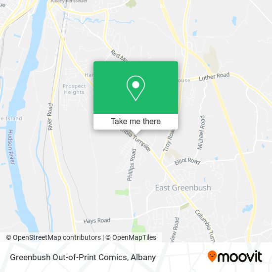 Mapa de Greenbush Out-of-Print Comics