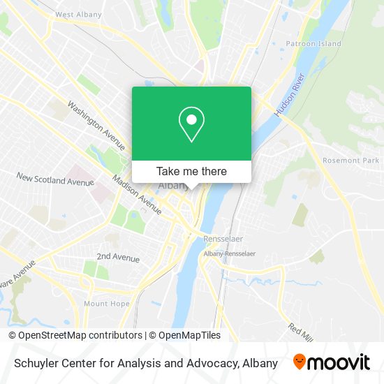 Mapa de Schuyler Center for Analysis and Advocacy