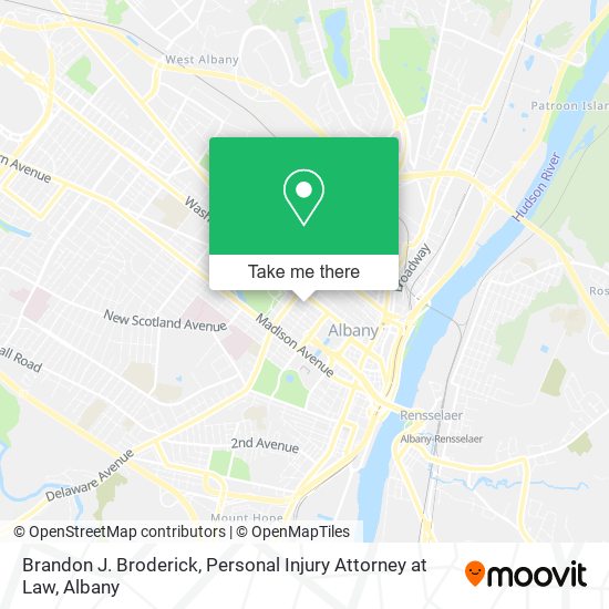 Brandon J. Broderick, Personal Injury Attorney at Law map