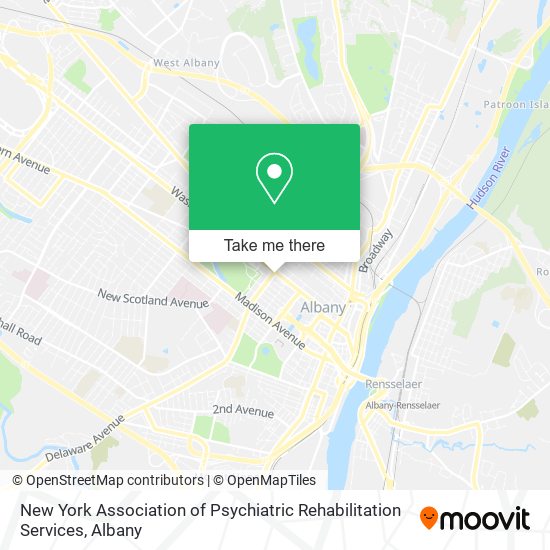 Mapa de New York Association of Psychiatric Rehabilitation Services