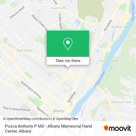 Mapa de Posca Anthony P MD - Albany Memeorial Hand Center