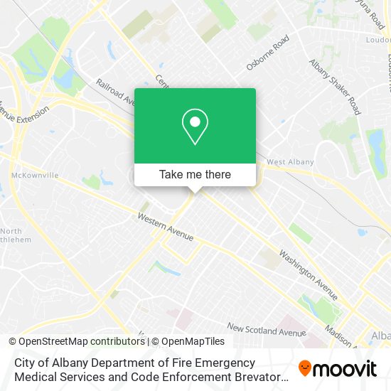 Mapa de City of Albany Department of Fire Emergency Medical Services and Code Enforcement Brevator Station