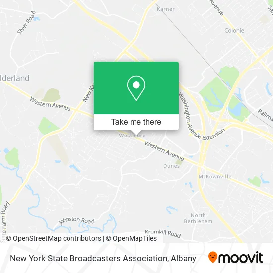 Mapa de New York State Broadcasters Association