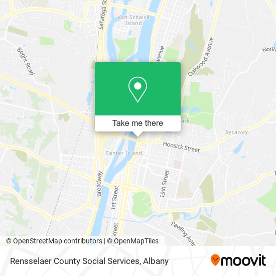 Rensselaer County Social Services map
