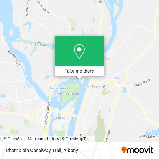 Mapa de Champlain Canalway Trail