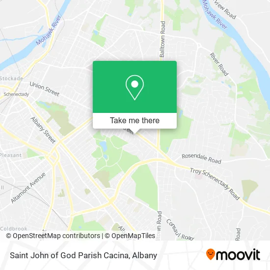 Saint John of God Parish Cacina map