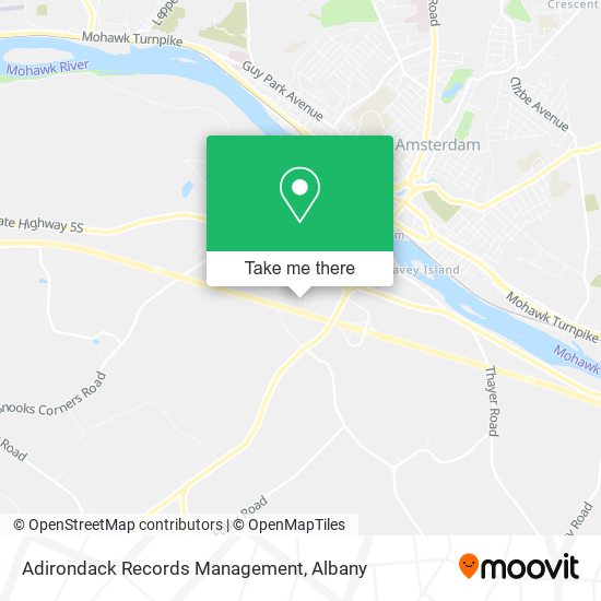 Adirondack Records Management map