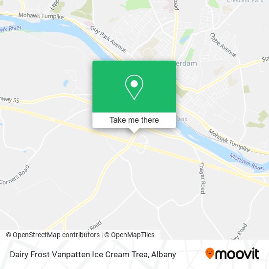 Dairy Frost Vanpatten Ice Cream Trea map