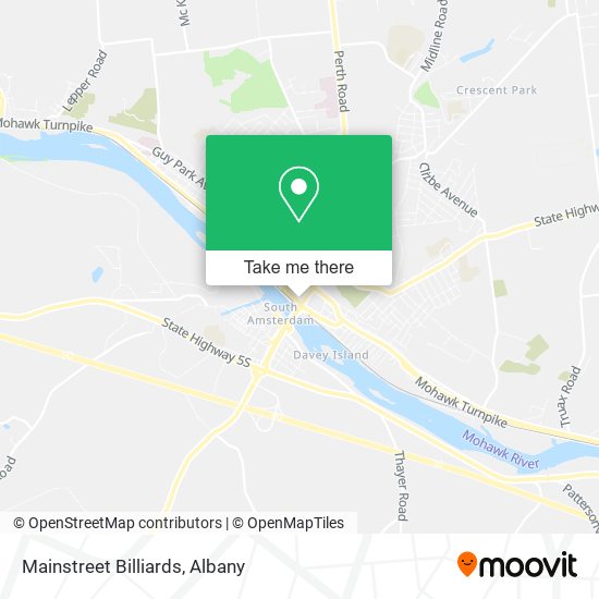 Mainstreet Billiards map