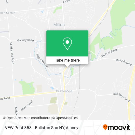 Mapa de VFW Post 358 - Ballston Spa NY