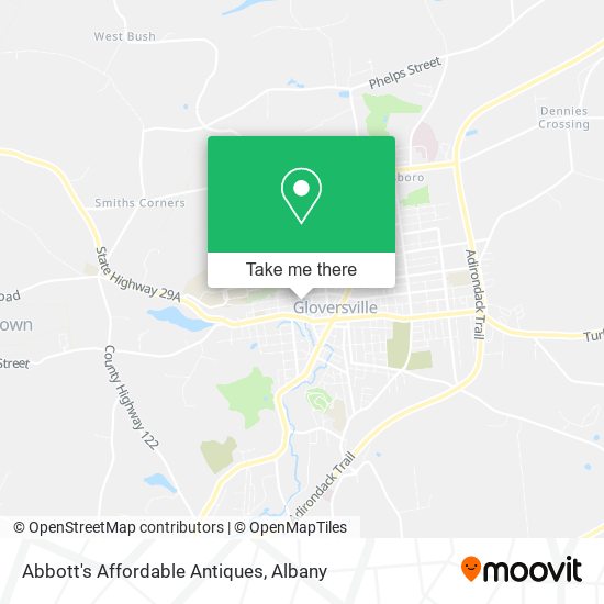 Abbott's Affordable Antiques map