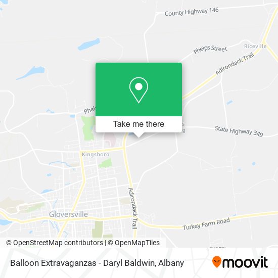 Balloon Extravaganzas - Daryl Baldwin map