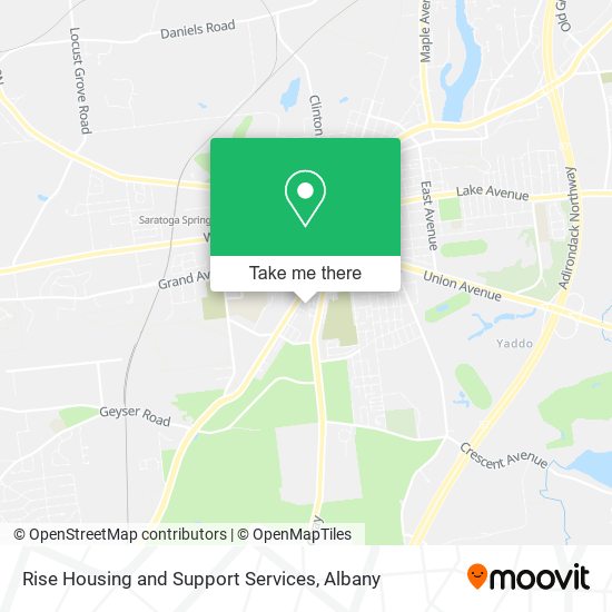 Rise Housing and Support Services map