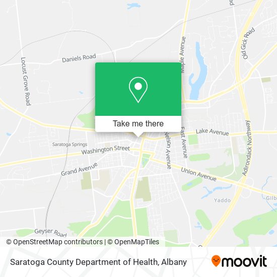 Saratoga County Department of Health map