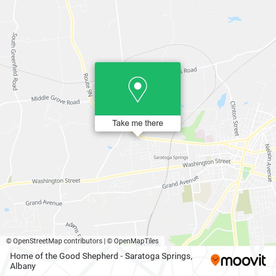 Home of the Good Shepherd - Saratoga Springs map