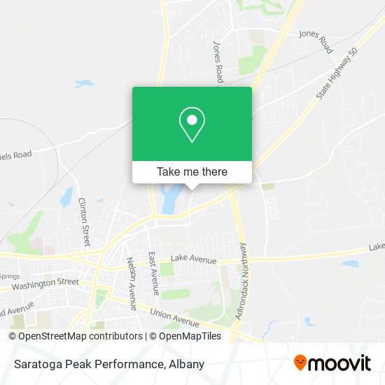 Saratoga Peak Performance map