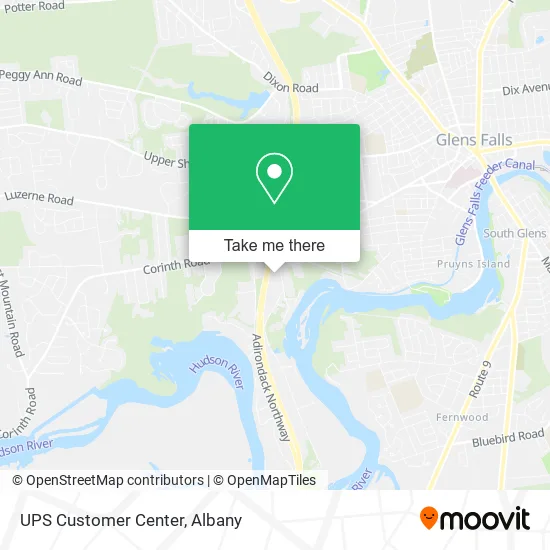 UPS Customer Center map