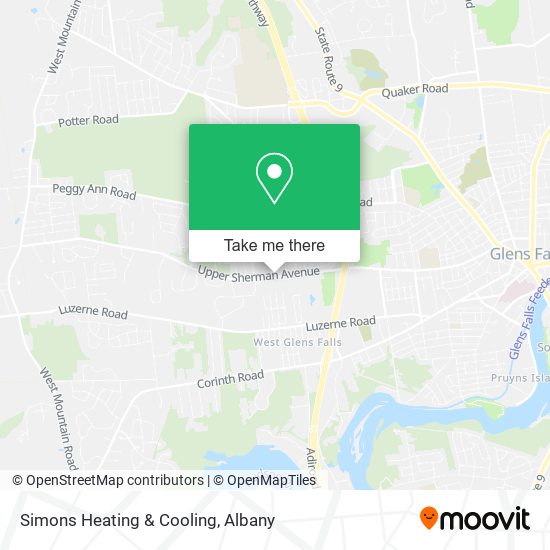 Mapa de Simons Heating & Cooling