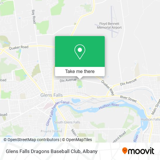 Glens Falls Dragons Baseball Club map