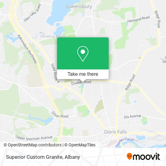 Mapa de Superior Custom Granite