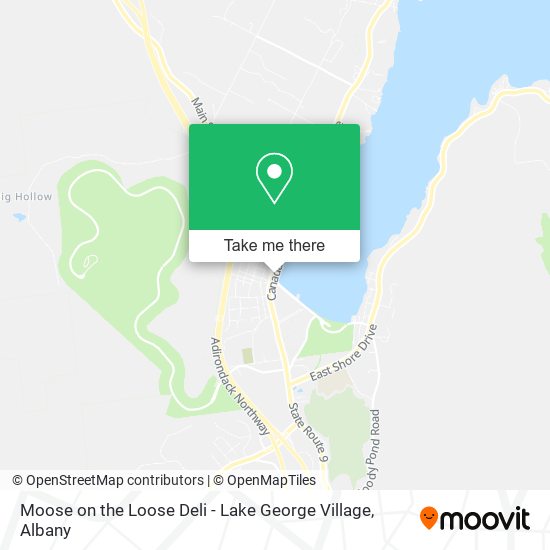 Moose on the Loose Deli - Lake George Village map